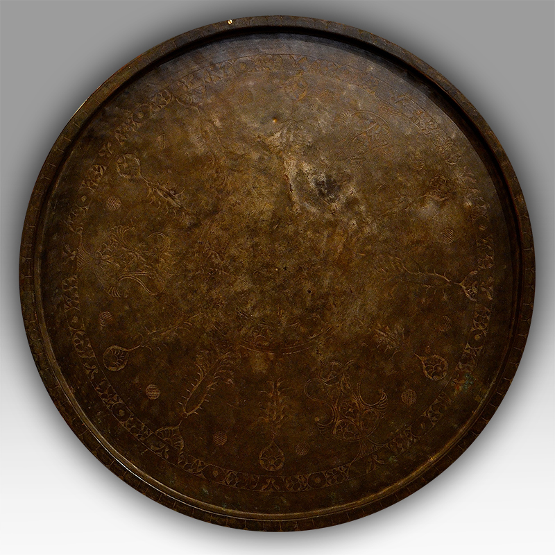 18th century copper dish