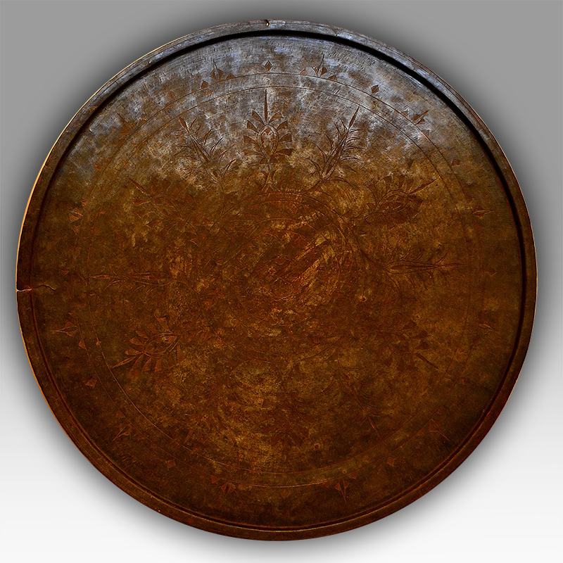 18th century copper dish