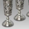 A set of six sterling silver liquor cups - Image 2