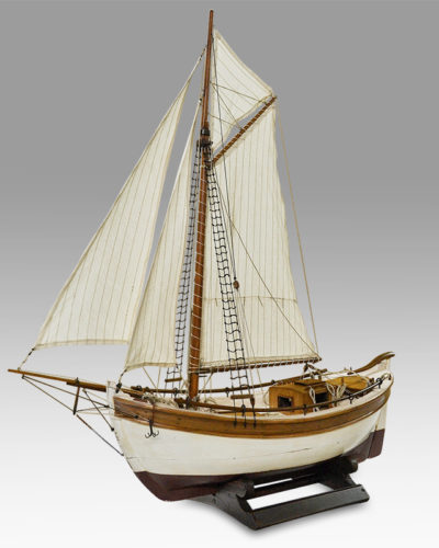 An antique scale model of a Greek traditional sailing ship