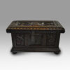 A Spanish Baroque carved walnut money chest - Image 2