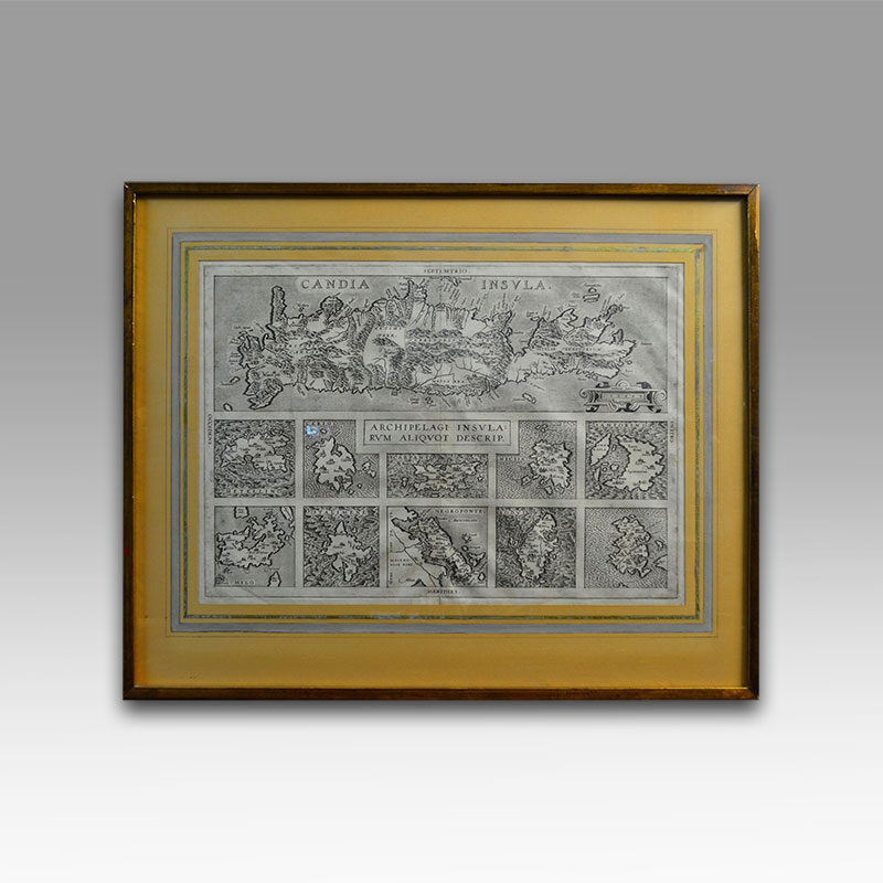 Abraham Ortelius map of Crete with ten additional islands