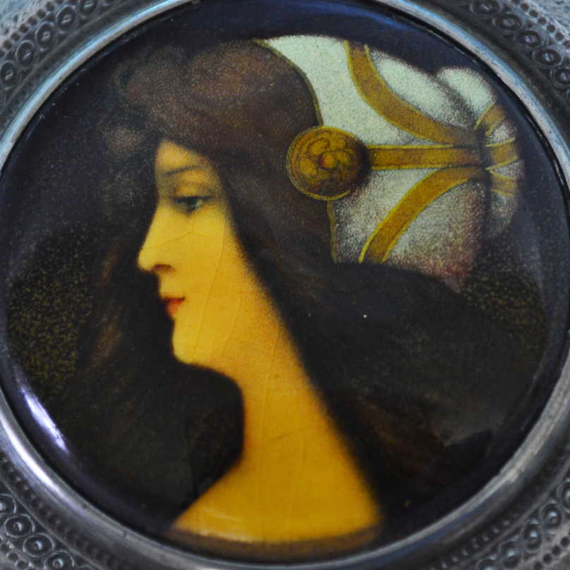 A French Art Nouveau silver plated music box - Image 2