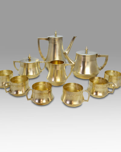A silver plated Art Nouveau tea set by WMF