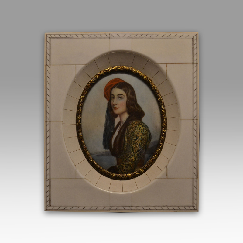 A 19th century portrait of Katerina “Rosa” Botsaris by Joseph Karl Stieler