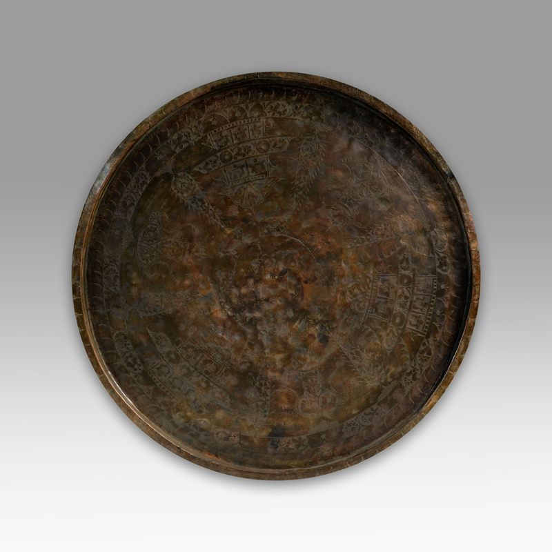 18th century copper dish