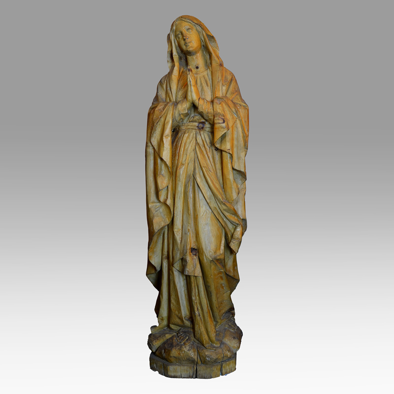 An Italian 19th century sculpture of the Virgin Mary